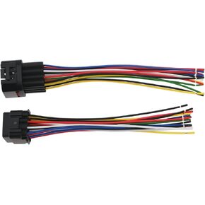 eMagTech 1 Set 16 Pin Male and Female Plug Wire, 18AWG Waterproof Electrical Connector Plug for Car Truck Lighting Systems, 15cm