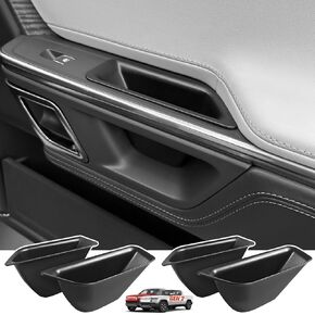 Lower Center Console Organizer Tray with Cup Holder/Armrest Organizer Storage Box Compatible with 2025 2024 2023 2022 Rivian R1s R1t Interior Insert Accessories, Black - 2 Pack