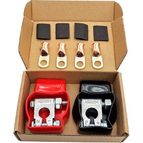 Battery Terminal Connectors,Car Battery Terminal for Marine Car Boat RV and Vehicles (1 Pair)