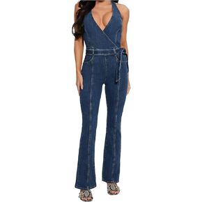 GUESS Womens Eco Claire Halter Jumpsuit