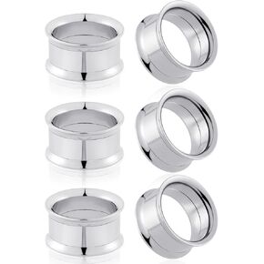 YOFANST 6PCS Ear Gauges Plugs Ear Tunnels Stainless Steel Body Piercing Plugs Ear Stretcher Expander Plugs 8G-1'' 3-25MM