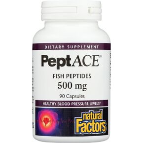 Natural Factors PEPTACE® FISH PEPTIDES 500 mg, 90 Capsules