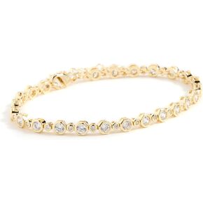 ADINA EDEN Women's CZ Bezel Multi Graduated Tennis Bracelet