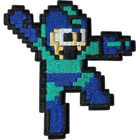 Zen Monkey Studios' Leaping Mega Man Iron On Patch
