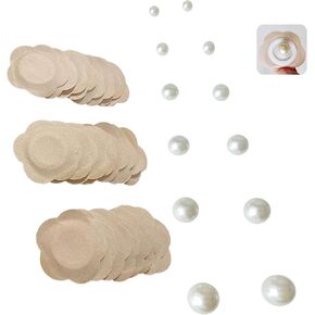 12pcs مستديرة على شكل الكرة البطن الزر POST POST TUMY TUCH لعلام الدهون أو إصلاح الفتق السري （6 أحجام مختلفة و 24 جهاز كمبيوتر تصحيح التنفس （OFF WHITE）