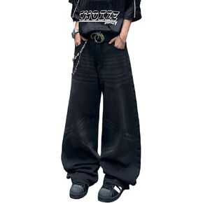 Baggy Jeans for Men Super Wide Leg Jeans Street Style Hip Hop Skater Denim Pants Streetwear