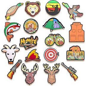 Hunting Shoe Charms, Decorative Accessories for Shoes, Bracelets and Sandals, Party and Holiday Gift Set