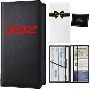 Premium Car Registration and Insurance Card Holder with Magnetic Shut Compatible with Dodge Challenger Charger SRT RAM Cars Document Glove Box Organizer Accessories Gifts for Dodge Owners