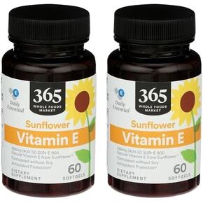 365 by Whole Foods Market, Sunflower Vitamin E, 60 ct