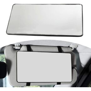 Car Vanity Mirror, High Definition Sun Visor Mirror with Straps, Auto Interior Accessories, Universal for Cars, SUVs, Trucks (Black)