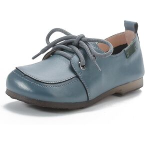Women's Retro Leather Oxford Shoes with Adjustable Laces， Comfortable and Soft Square Toe Work Office Non Slip Dress Shoes