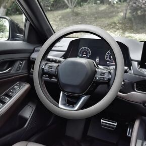 Car Steering Wheel Cover, Soft Odorless Silicone Leather Texture Steering Cover, Car Steering Wheel Protector, 12.5-18.5In Car Accessories Universal Car Accessory for Diverse Cars (Dark green)