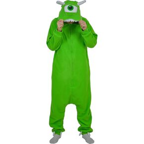 LorranTree Adult Onesie Wazowski Monster Costume Animal One Piece Pajamas Halloween Homewear Jumpsuit Women Unisex Sleepwear