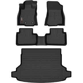 Binmotor-Floor Mats Cargo Liner Set for Subaru Forester 2014-2018, All Weather TPE Car Floor Mats for Subaru Forester Accessories Custom Fit Vehicle Mats