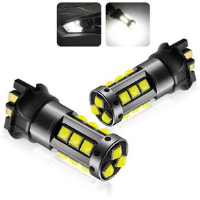PW24W PWY24W LED Bulb,12181NA 12174 12182 LED White DRL Daytime Running Parking Light Turn Signal Light Replacement Bulbs,Compatible With European Vehicles,2-Pack.