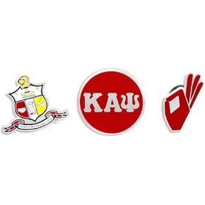 Kappa Alpha Psi Fraternity Paraphernalia - Lapel Pin - Set of 3 - Shield - Greek Letters - Yo