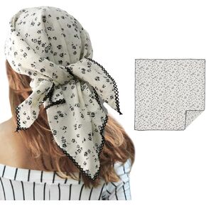 Cotton Bandanas for Women Girls, Hair Bandana Floral Head Scarf, Headband, Handkerchief, 27x27 inch