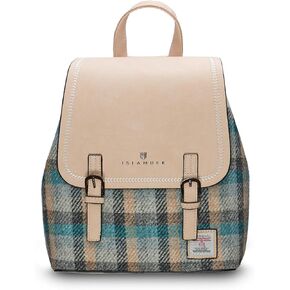 Islander Women Harris tweed Jura Backpack, Islander Tartan, 24cm*12cm*28cm