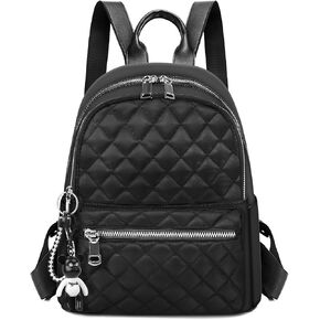 Backpack for Women, Lightweight Nylon Casual Rucksack, Small Daypack School Bag, Quilted Trendy Backpack, Anti-Theft Travel backpack for Women