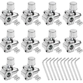 10pcs BPV-31 Bullet Piercing Valve & 10 Hex Key & 20 Adapter, Refrigerator Line Tap Valve Compatible with 1/4" 5/16" 3/8" Outer Diameter Pipes Replace TJ90BPV31,AP4502525,BPV31D,GPV14,MPV31