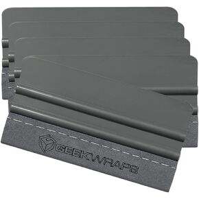 Geek Wraps 6 Inch Soft Edge Squeegee - 5 Pack | Patented H Tech for Vinyl Wraps, PPF & PWF, Window Tint & Wet-Apply Graphics