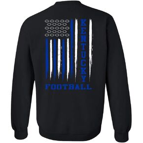 Trenz Shirt Company Tennessee Football Team Color Orange and White Flag Unisex Crewneck Sweatshirt-Black-large in Saudi Arabia