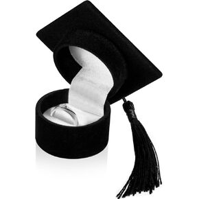 Henoyso 1 PCS High School Draduation Hat Ring Box for Jewelry Gift Giftuation Gift Box High School Class Ring Ring Box Creative for Class 2025 Greg in Kuwait
