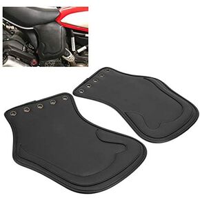 Side Saddle Heat, 2pcs Motorcycle PU Heat Deflector Engine Heating Insulation Cushion Saddle Guard