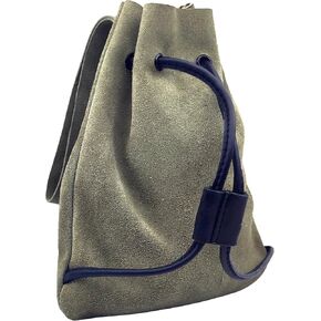 Medieval Drawstring Belt Pouch – Handmade Suede Leather Bag for SCA, LARP, Renaissance Fair, and Cosplay – Vintage Viking & Pirate Costume Accessory