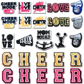 Cheerleader Rainbows Black Girls Butterfly Shoe Charms Fit for Croc Clog Sandals Decoration, Insects Transportation Food Make-up Shoe Charms for Party Favor in Kuwait