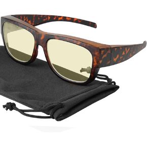 Yogo Vision Fit Over Blue Light Blocking Glasses and Computer Eyewear Wear Over Your Eyeglasses and Readers