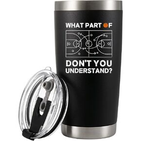 What Part of Don’t You Understand Basketball Gifts Vacuum Insulated Tumbler Basketball Coach Gifts Sports Player Stainless Steel Travel Mug with Removable Lid and Straw (20 oz)