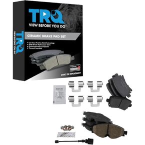 TRQ Brake Pads Ceramic Compatible with 2015-2018 Volkswagen GTI