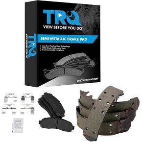 TRQ Brake Pads Semi-Metallic Compatible with 2003-2009 Ford Ranger Mazda B2300 2003-2007 B3000 B4000