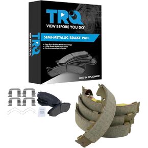 TRQ Brake Pads Semi-Metallic Compatible with 2002-2006 Hyundai Elantra