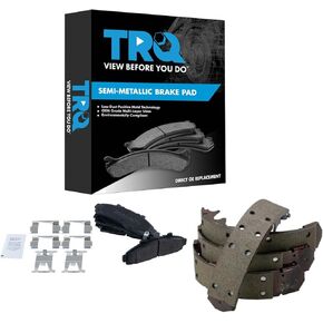 TRQ Brake Pads Semi-Metallic Compatible with 1995-2002 Ford Ranger Mazda B2300 1998-2001 B2500 B3000 B4000