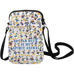 LEVLO Funny Duck Crossbody Bag Cartoon Duck Lover Gift Duck Is My Spirit Shoulder Bag Cartoon Duck Merchandise