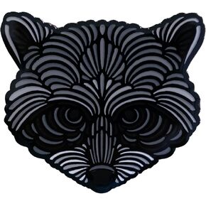 Raccoon Enamel Pin | Raccoon Ornament Pin for Backpacks, Hats | Enamel Animal Pins | Rubber Locks | Style your Bag or Clothing | Gifts for Animal Lovers | Trash Panda Pin