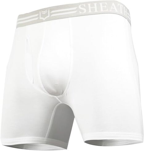 SHEATH 4.0 Men's Dual Pouch Boxer Brief - RED WHITE BLUE - S 28-30" in Saudi Arabia