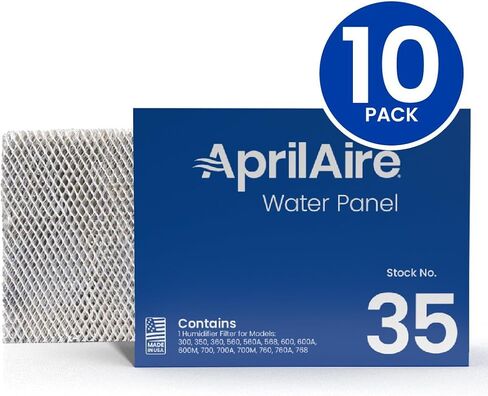 Aprilaire 35 Water Panel Humidifier Filter Replacement for Aprilaire Whole House Humidifier Models 350, 360, 560, 560A, 568, 600, 600A, 600M, 700, 700A, 700M, 760, 760A, 768 (Pack of 10) in Saudi Arabia