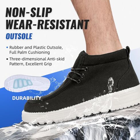 Furuian Steel Toe Shoes for Men High-top Safety Shoes for Men Lightweight Work Boots Canvas Steel Toe Sneakers Comfortable Work Loafers Zapatos De Trabajo para Hombres in Saudi Arabia