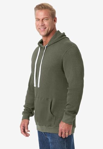 KingSize Men's Big & Tall Waffle-Knit Thermal Waffle Hoodie in Saudi Arabia