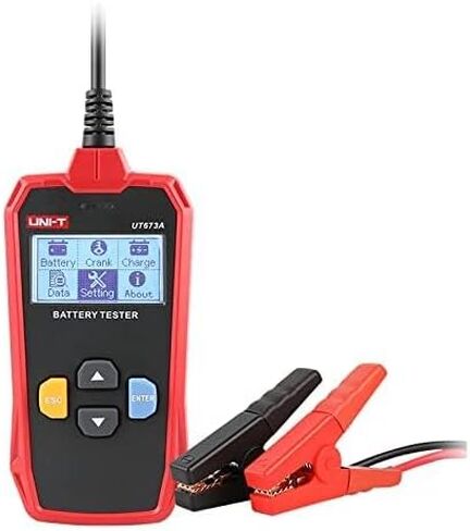 UNI-T UT673A 12V Car Battery Tester,100-2000 CCA Load Tester,12V/24V Car Starting/Charging System Testing,Auto Battery Analyzer Charging Cranking System Tester for Truck Marine Motorcycle SUV Boat in Saudi Arabia
