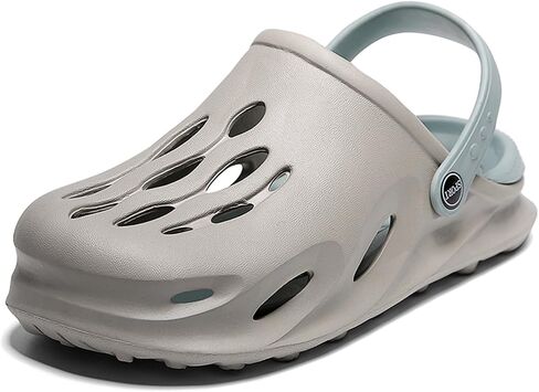 FLIOZY Mens Casual Slip-On Hollow Out Arch Support Clogs Garden Shoes Slip-on Outdoor Beach Slippers in Saudi Arabia