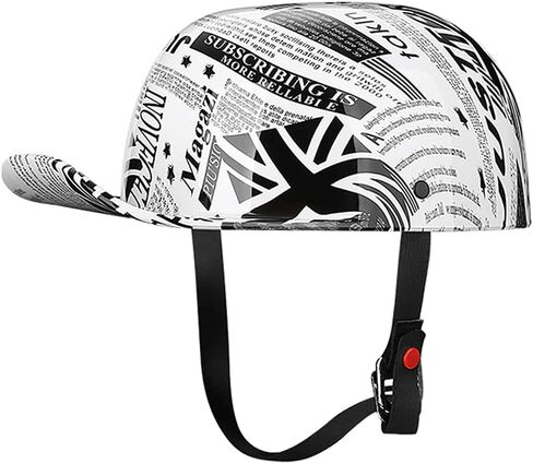 Vintage Open Face Motorcycle Helmet Retro Baseball Cap Half Helmets Men Women for Cruiser Street Scooter Moped Cap Jet with Mask Glasses - DOT Certified in Kuwait