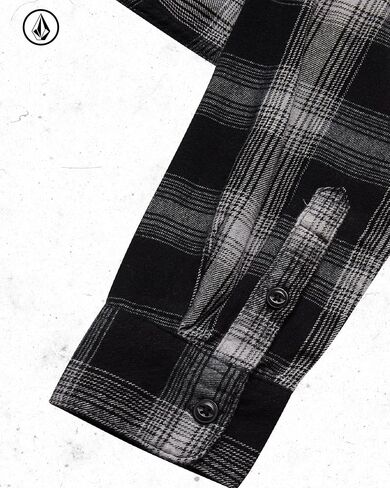 Volcom Boys Button Down Down - تنفس الأزواج الطويلة الأكمام أسفل القمصان - قميص فانيلا كلاسيكي منقوشة (4-20) in Saudi Arabia