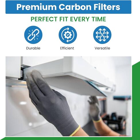 Replacement Carbon Filters compatible with Broan: 99010123, 97007696, 97005687 Caloric: Gem: 88152 RF104 Maytag: 47001046 Whirlpool: 4341999, 4378581, Maycor: 47001076 (1-Pack) - 8-3/4 x 10-3/4 x3/8 in Saudi Arabia