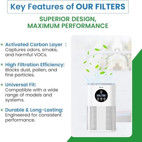 Replacement Carbon Filters compatible with Broan: 99010123, 97007696, 97005687 Caloric: Gem: 88152 RF104 Maytag: 47001046 Whirlpool: 4341999, 4378581, Maycor: 47001076 (1-Pack) - 8-3/4 x 10-3/4 x3/8 in Saudi Arabia