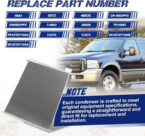 تكييف الهواء مكثف A/C متوافق مع Ford رحلة F-250 F-250 F-350 F-450 F-550 Super Duty in Saudi Arabia