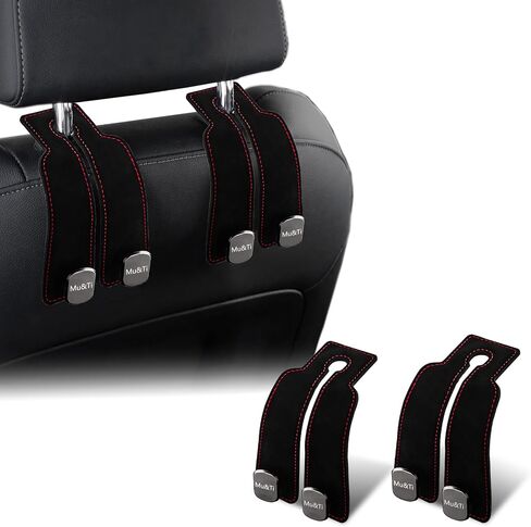 Car Storage Organizer, Multifunctional Car Seat Back Storage Box with 2 Cup Holders, Tissue Box and Hook - Ideal for Kids and Travel (Black) in Saudi Arabia